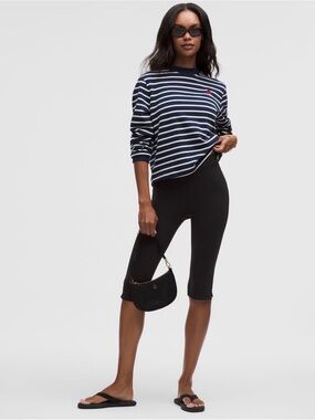 lululemon groove high rise notched hem crop 15” NWT